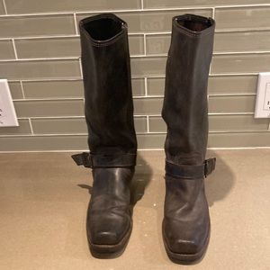 Frye 16inch Square toe boot with buckle. Great condition.